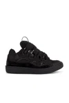 Lanvin Black Curb Sneakers In Black