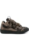 Lanvin Curb Printed Sneakers In Black