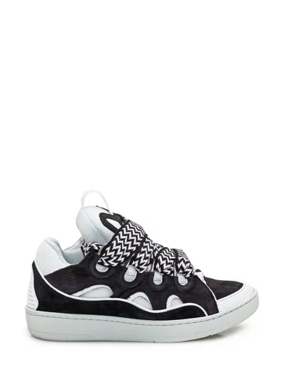 Lanvin Curb Sneakers In Black/white