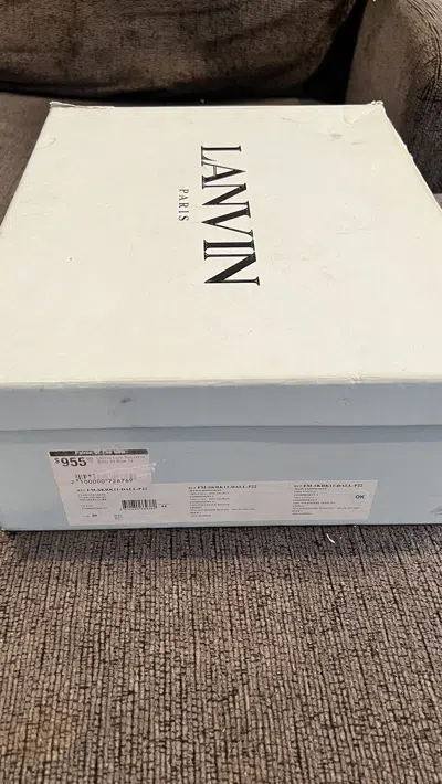 Pre-owned Lanvin Curb Sneakers In Blue
