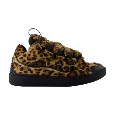 Lanvin Curb Sneakers In Animal Print