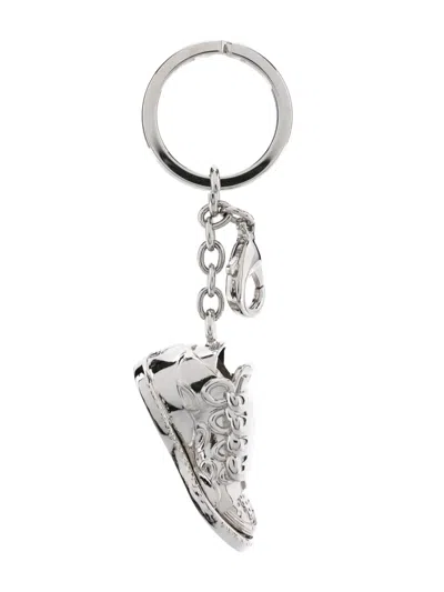 Lanvin Curb Sneakers Charm Keyring In Silver