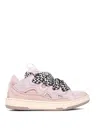 Lanvin Curb Sneakers With Padded Tongue And Rubber Sole In Pink