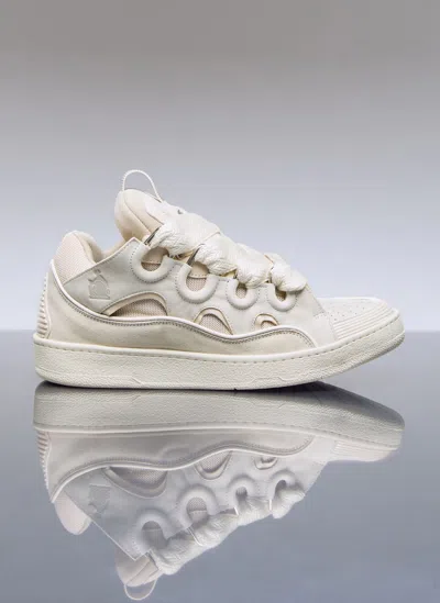 Lanvin Curb Sneakers In Cream