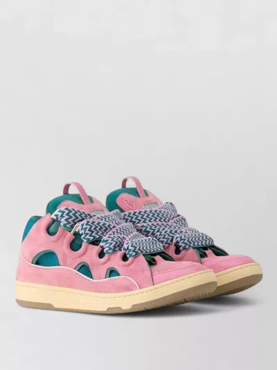 LANVIN CURB SNEAKERS CUT OUT DESIGN PULL TAB