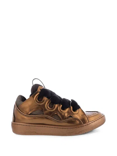 Lanvin Curb Sneakers In Gold