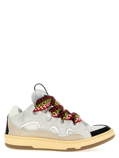 Lanvin Curb Sneakers Gray In Multi