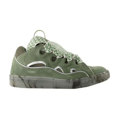 Lanvin Curb Sneakers In Green