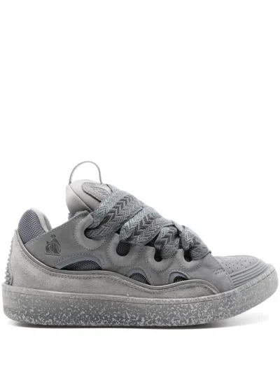 Lanvin Curb Sneakers In Grey