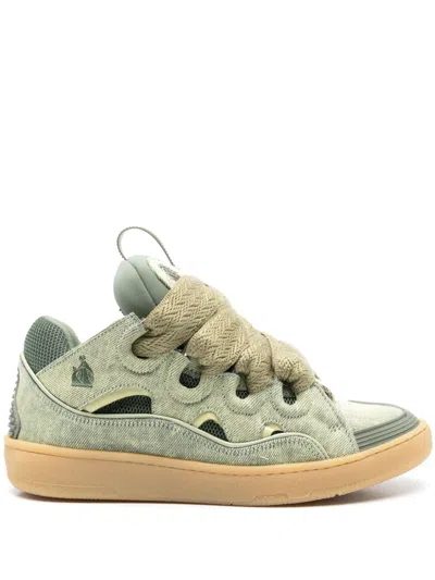 Lanvin Curb Sneakers In Green