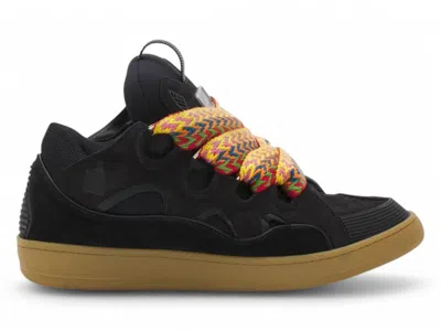 Pre-owned Lanvin Curb Sneakers In Black