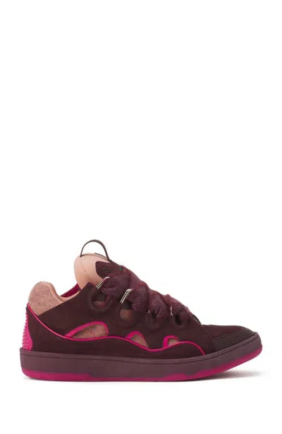Lanvin Curb Sneakers In Felt In Multi