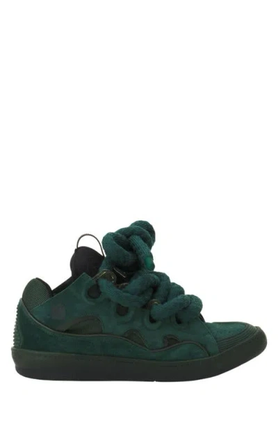 LANVIN LANVIN CURB SNEAKERS IN LEATHER WITH SNAKE LACES