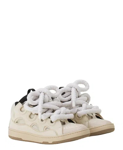 Lanvin Curb Sneakers In Leather With Snake Laces In Multi