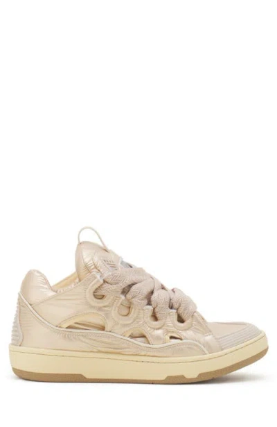 Lanvin Curb Sneakers In Nylon In Yellow