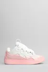 LANVIN CURB trainers IN ROSE-PINK LEATHER