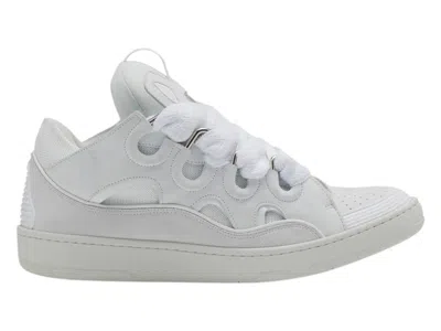 Pre-owned Lanvin Curb Sneakers In White
