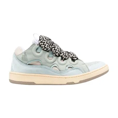 Pre-owned Lanvin Curb Sneakers 'light Blue' | White | Men's Size 9