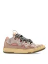 Lanvin Curb Sneakers With Padded Tongue And Rubber Sole In Pink
