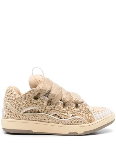 Lanvin Curb Sneakers In Beige