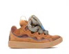 Lanvin Curb Sneakers In Orange
