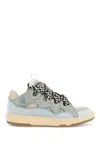 Lanvin Leather Sneakers With Textured Design In Pale Blue (light Blue)