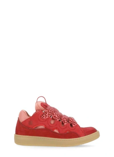 Lanvin Curb Sneakers In Red