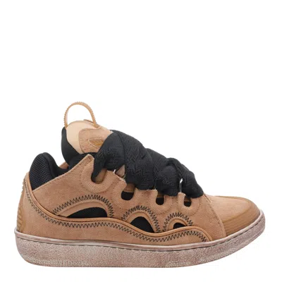 Lanvin Curb Sneakers In Brown