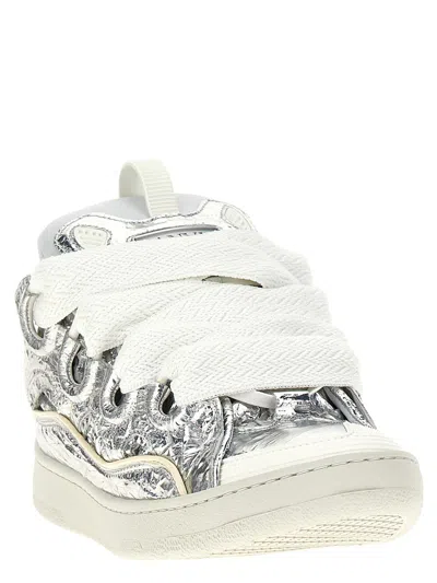 Lanvin 'curb' Trainers In Silver