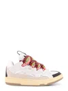 Lanvin 'curb' Sneakers With Multicolor Laces In White