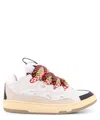Lanvin Exaggerated Silhouette Leather And Rubber Sneakers In White