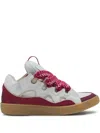 Lanvin Curb Lace-up Leather Sneakers In Multi