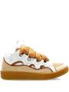 Lanvin Curb Leather Sneakers In White