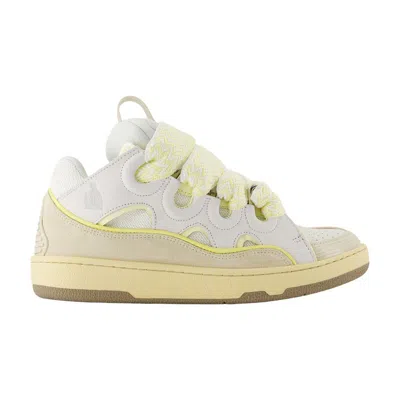 Lanvin Curb Sneakers In White