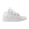 Lanvin Low Top Sneakers Featuring Perforated Detailing In White