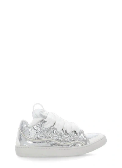 Lanvin Curb Sneakers In White