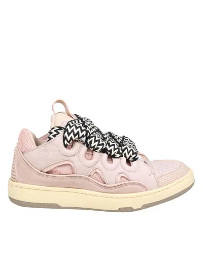 Lanvin Curb Sneakers With Padded Tongue And Rubber Sole In Pink