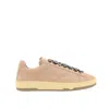 Lanvin Pink Leather Sneakers In Gold