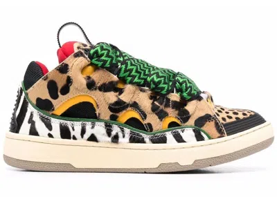 Pre-owned Lanvin Curb Sneakers (women's) In Leopard Print