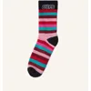 Lanvin Striped Curb-lettering Socks In Multi