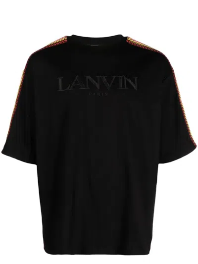 Lanvin Curb T-shirt With Decoration In Black