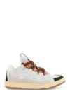 Lanvin Exaggerated Silhouette Leather And Rubber Sneakers In White (pink)