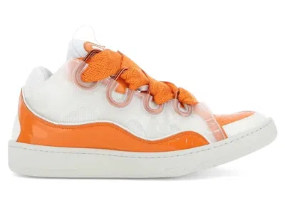Pre-owned Lanvin Curb (women's) Sneakers In Mandarin/orange