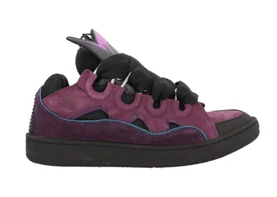 Pre-owned Lanvin Curb (women's) Sneakers In Raisin/black
