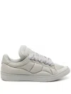 Lanvin Curb Xl Leather Sneakers In Grey
