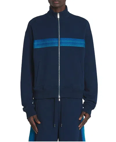 Lanvin Curb Zipped Jacket In Petrol Blue