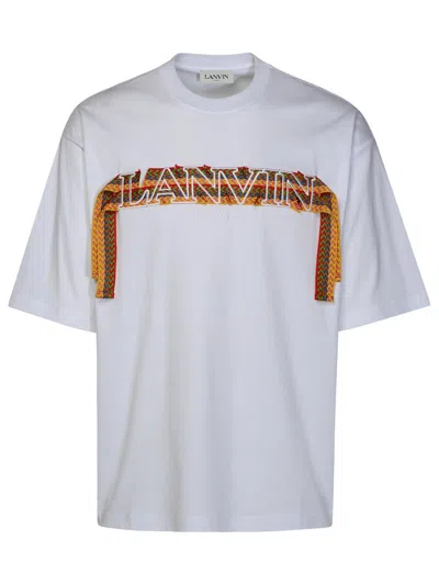 Lanvin Curblace Crewneck T-shirt In Optic White