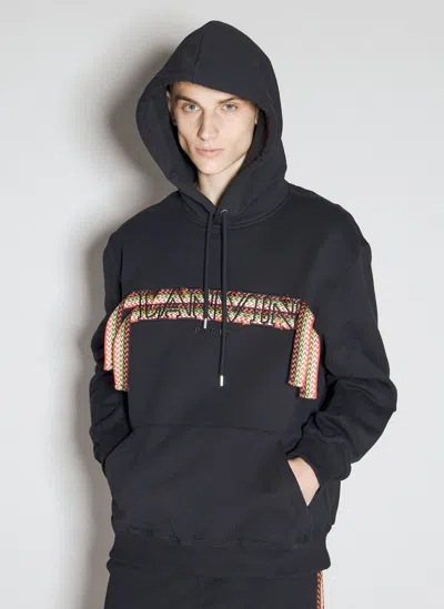 Lanvin Curblace Hooded Sweatshirt In Black