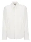 Lanvin Curved Hem Long-sleeved Shirt In White