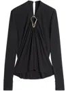 Lanvin Cut-out Blouse In Black